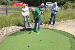 u3a members playing Crazy Golf