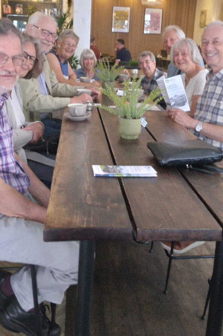 Science Group members enjoying coffee at a café