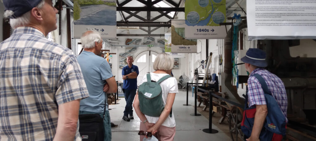 Science Group members looking around Diglis workshop