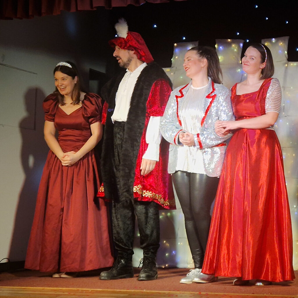 Members of the cast of "Sleeping Beauty" take the applause at the end of the show.