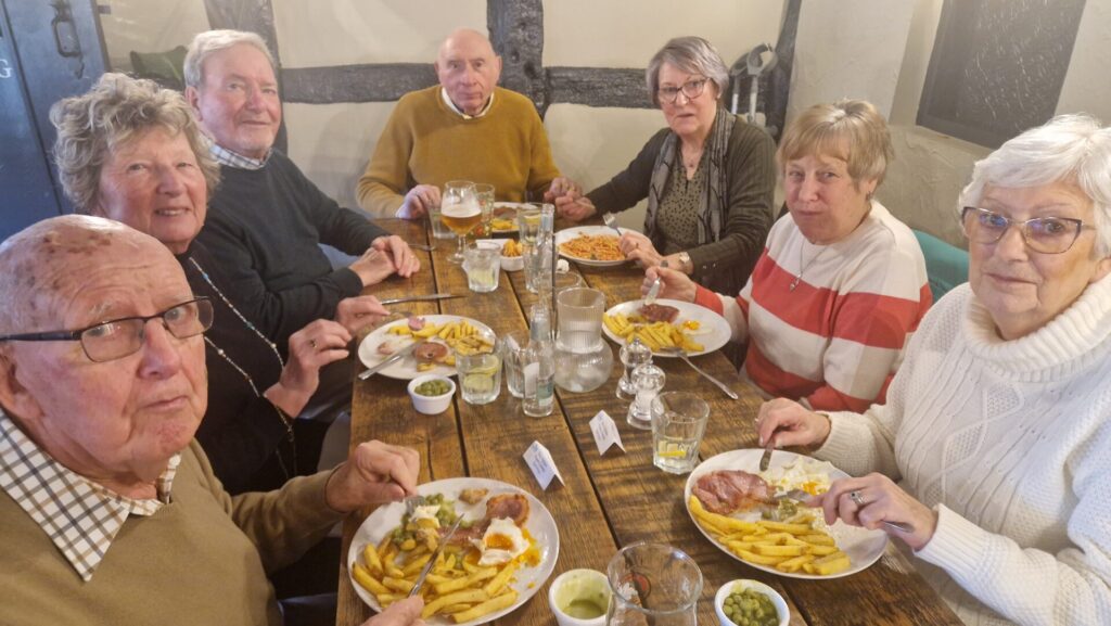International Dining members enjoying a lunch at the Bulls Head, Barston